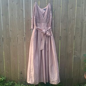 Jessica Howard Dusty Rose Pink Lace Sequin Dress